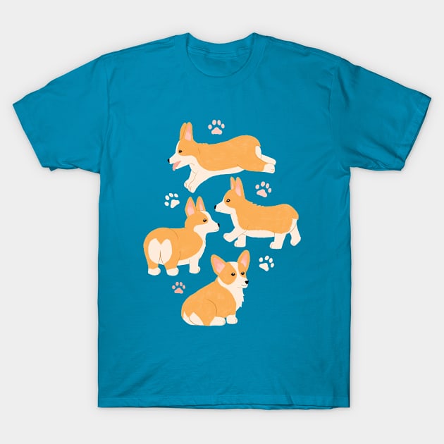 Cute Corgis T-Shirt by tangerinetane